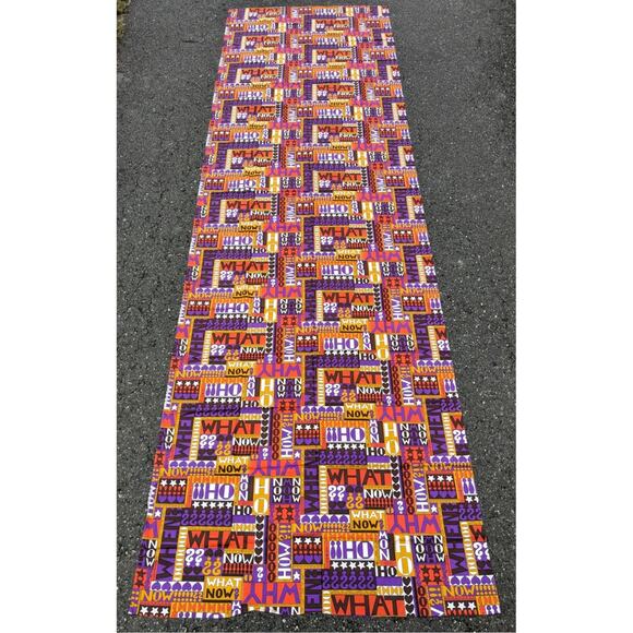 COUNTERCULTURE EXCLAMATORY FABRIC "What Now?" 4 Yards Unique Mod Vintage 1960's - Picture 7 of 7